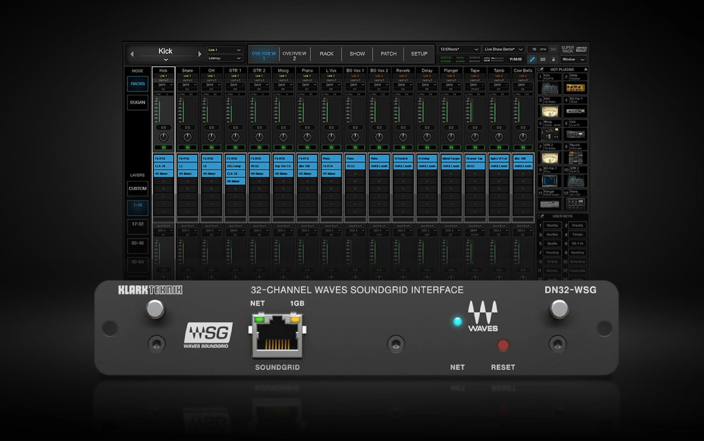 Super Rack Soundgrid DN32-WSG I/O Card + SuperRack SoundGrid license – ANSATA